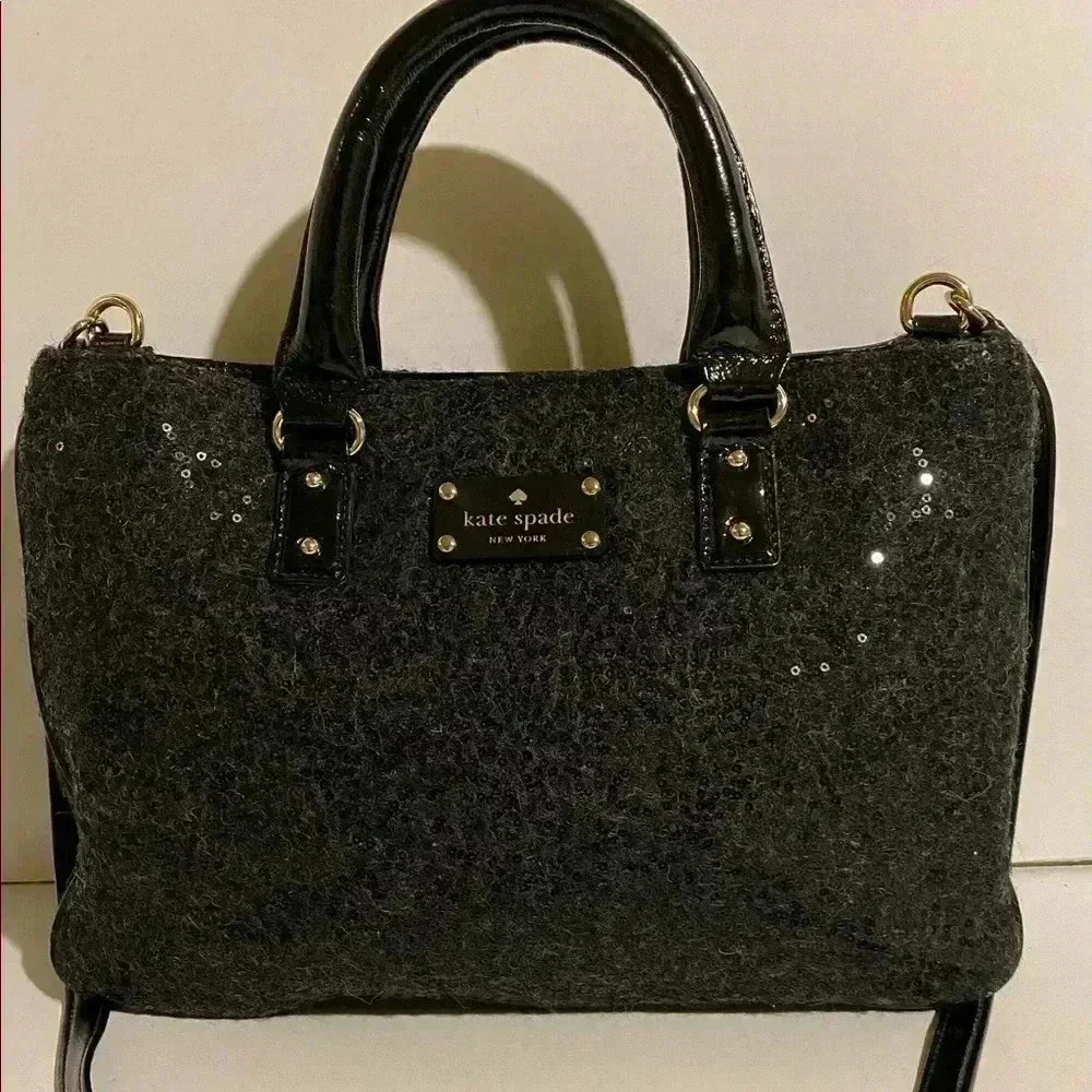 Kate spade Quinn rhinestone frosted felt bag